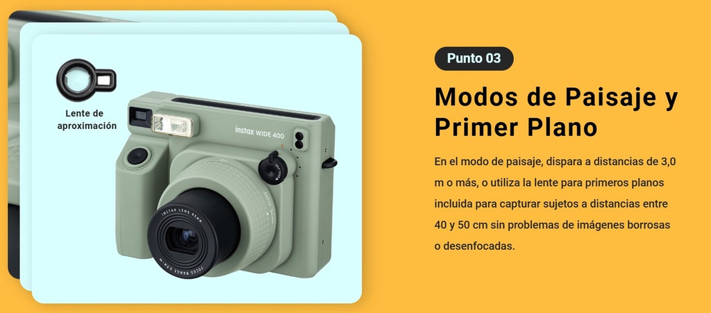 Camara Instantanea Fujifilm Instax Wide 400 Verde