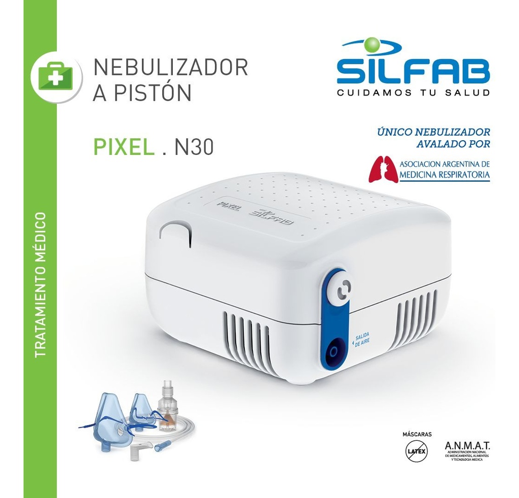 Nebulizador Silfab N30-a A Piston Pixel Blanco