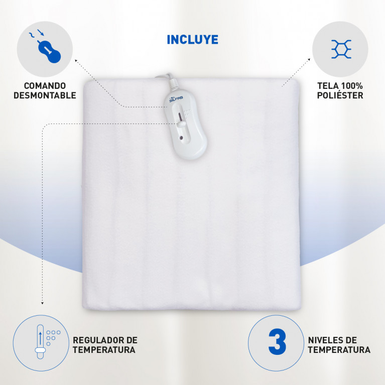 CLIMATIZADOR PARA CAMA SILFAB MTS 100 1 PLAZA POLIESTER