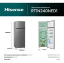 Heladera Con Freezer Cíclica Hisense Rt1n240ned1 243l Gris