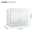Lavavajillas Philco 5 Cubiertos Phlj05 Auto Limpieza Blanco
