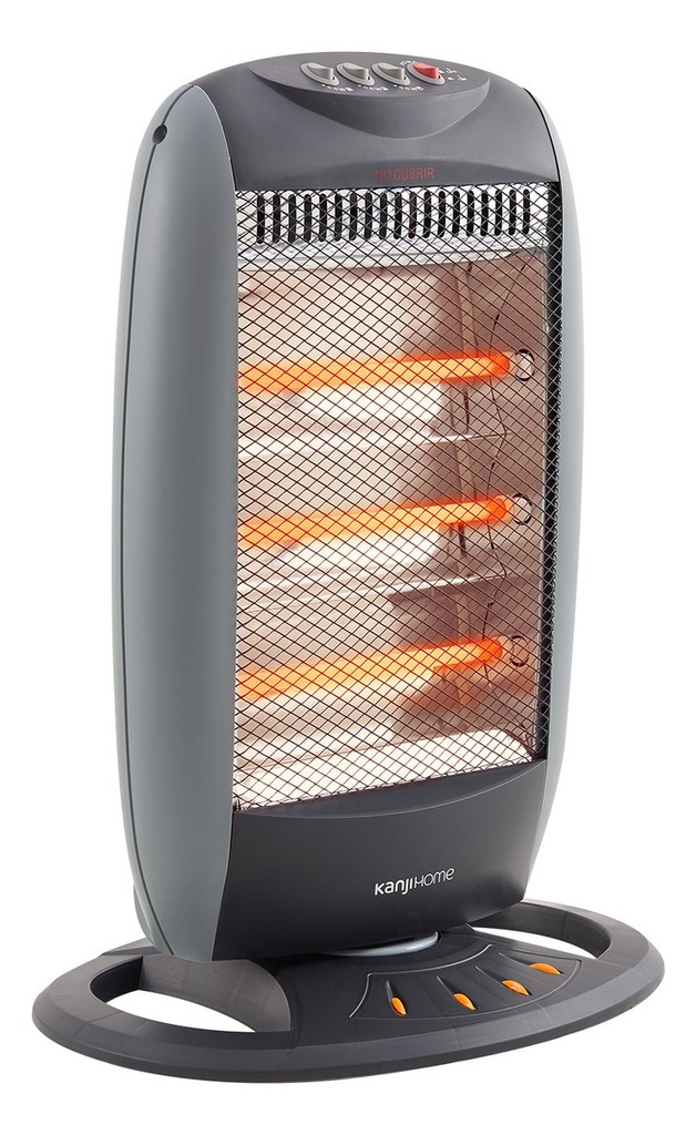 Estufa Halogena  Kanji Home Kjm-305 3 Velas Gris 12000w