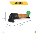 Estufa Cuarzo Horizontal Whitenblack Wbchwb02 600/1200w