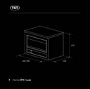 Horno A Gas Semi Industrial Tst Luxe Puerta Vidrio 482/90