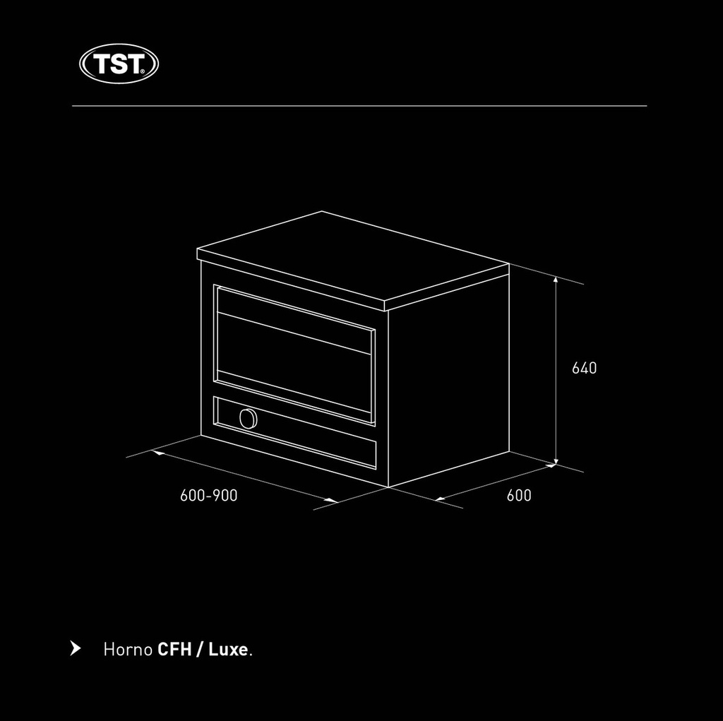 Horno A Gas Semi Industrial Tst Cfh 90 Cm 480/90