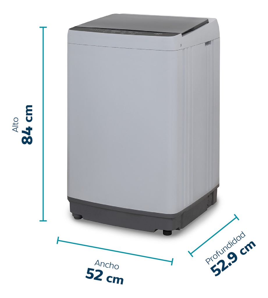 Lavarropas Automático Carga Sup Philco 5.5 Kg Phcs07b Gris