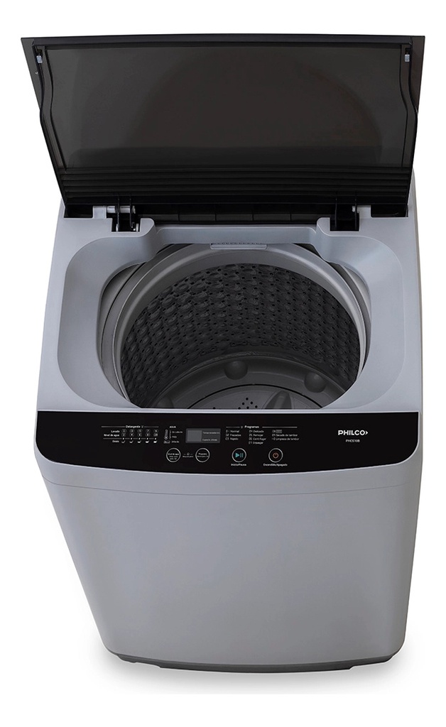 Lavarropas Automático Carga Sup Philco 5.5 Kg Phcs07b Gris