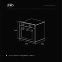 Horno Electrico Empotrable Tst Avvolto 60lt Negro 8programas