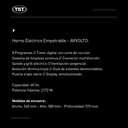 Horno Electrico Empotrable Tst Avvolto 60lt Negro 8programas