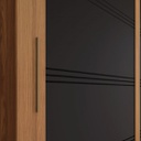 ROPERO HENN MEDELIN D326-215 2 PUERTAS CORREDIZAS NATURAL NEGRO
