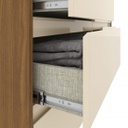 COMODA HENN RAVENNA D737-127 6 CAJONES NATURAL/BLANCO