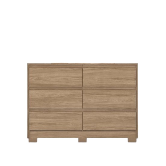 COMODA HENN RAVENNA D737-198 6 CAJONES JEQUITIBA
