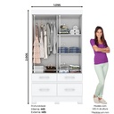 ROPERO HENN BE25-66 2 PUERTAS CORREDIZAS BLANCO