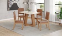 MESA HENN LINS SC89-127 1.20 M C/VIDRIO NATURAL/BLANCO