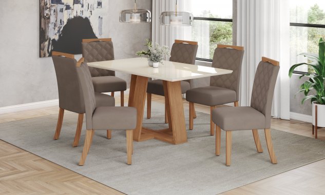 MESA HENN LINS SC94-127 1.60 M RECTA S/VIDRIO NATURAL/BLANCO
