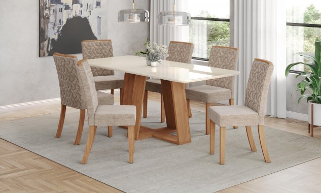 MESA HENN LINS SC96-127 2.00 M C/ VIDRIO NATURAL/BLANCO