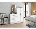 Comoda Henn B700-10 2 Puertas Con Espejo Blanco