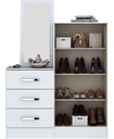 Comoda Henn B700-10 2 Puertas Con Espejo Blanco
