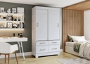 ROPERO HENN BE25-66 2 PUERTAS CORREDIZAS BLANCO