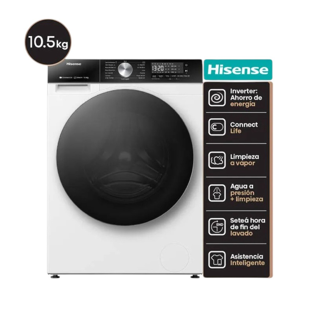 LAVARROPAS INVERTER HISENSE WF3S1043BW 10 KG BLANCO