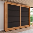 Ropero Henn Medelin D326-215 2 Puertas Corr Natural Negro