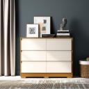 Comoda Henn Ravenna D737-127 6 Cajones Natural/blanco