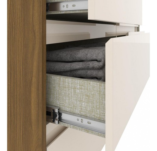 Comoda Henn Ravenna D737-127 6 Cajones Natural/blanco