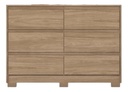 Comoda Henn Ravenna D737-198 6 Cajones Jequitiba