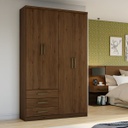 Ropero Henn Caju Da135-130 4 Puertas Castaño