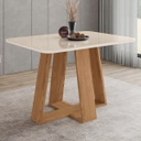 Mesa Henn Lins Sc89-127 1.20 M C/vidrio Natural/blanco