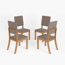 Silla Henn Milla X4 Sec35-510 Natural Marron Almendra