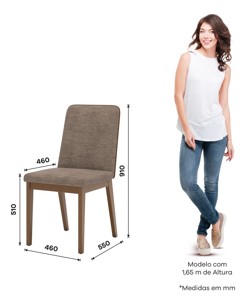 Silla Henn Pietra X2 Sec41-548 Natural Caramelo Cacao