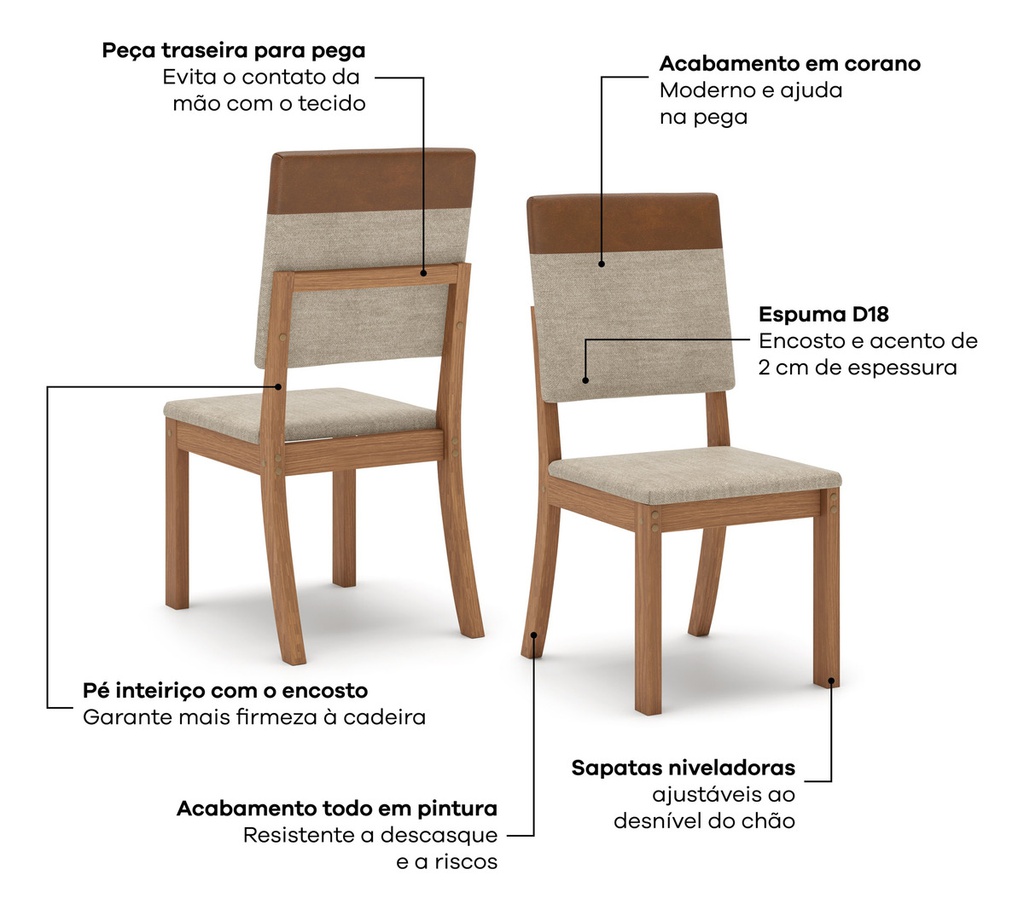 Silla Henn Milla Plus X4 Sec42-535 Corano/caramelo/crema