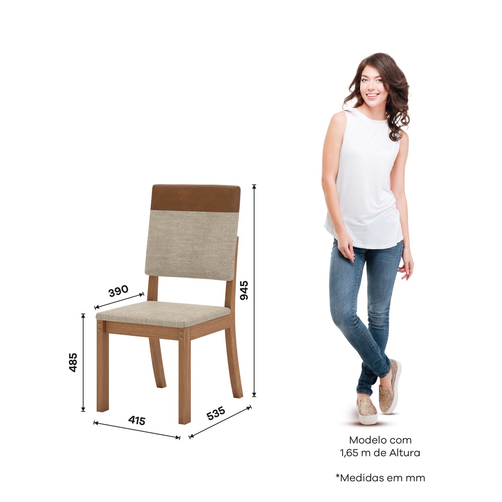 SILLA HENN MILLA PLUS X4 SEC42-535 CORANO/CARAMELO/CREMA
