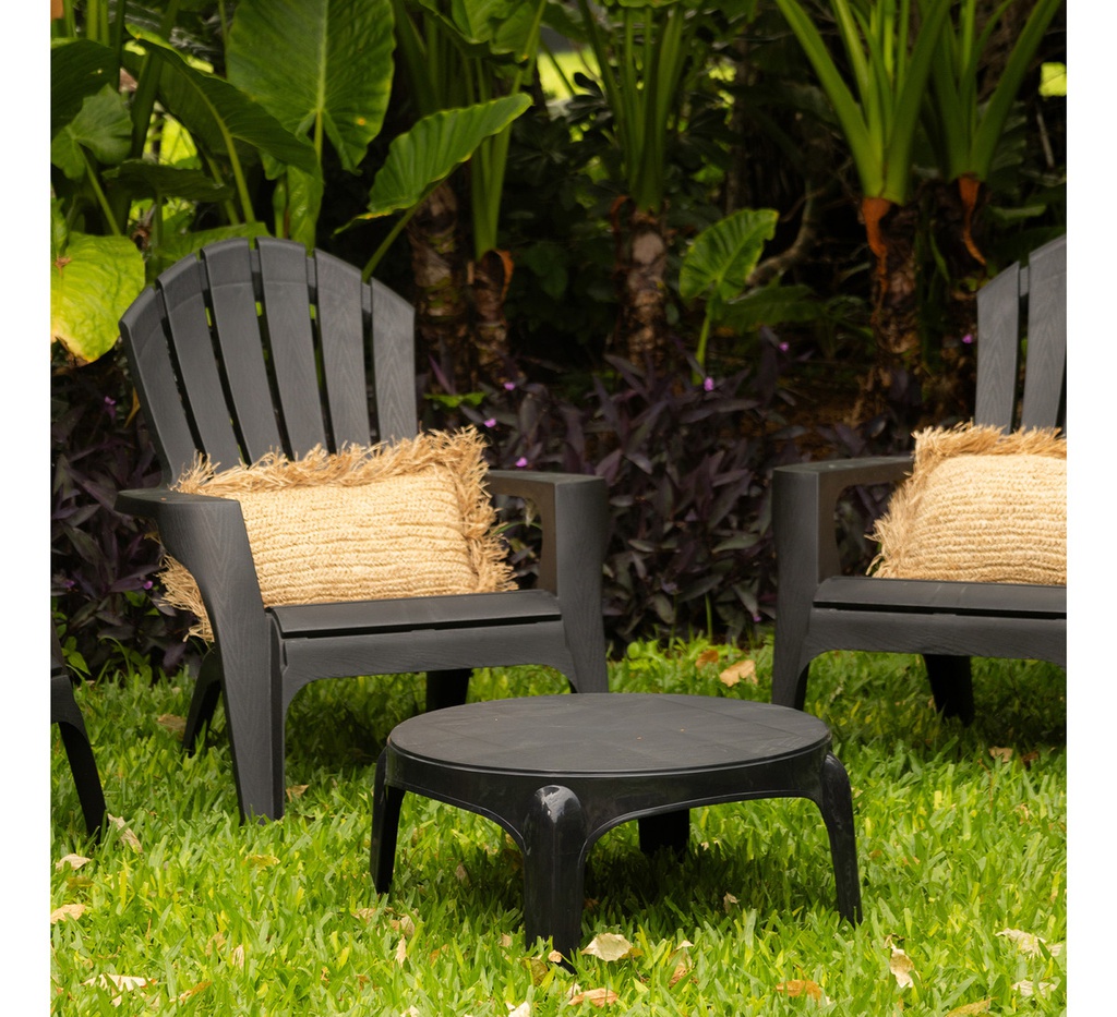 Mesa Garden Life Puket F435001e Redonda Negra