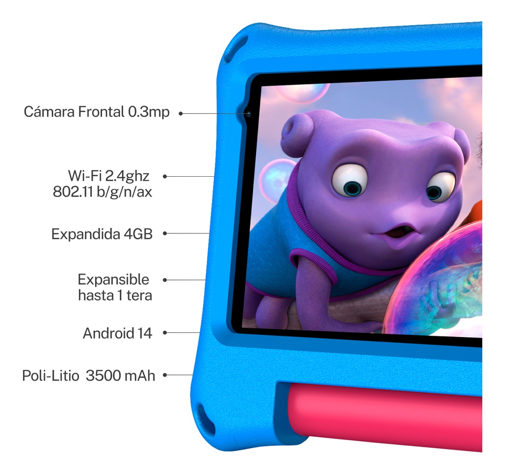 Tablet X-view Proton Q7 7  Kids 4/64 Azul C/funda