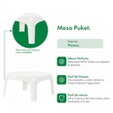 MESA GARDEN LIFE PUKET F435000 REDONDA BLANCA