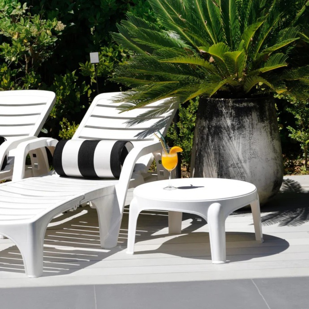 MESA GARDEN LIFE PUKET F435000 REDONDA BLANCA