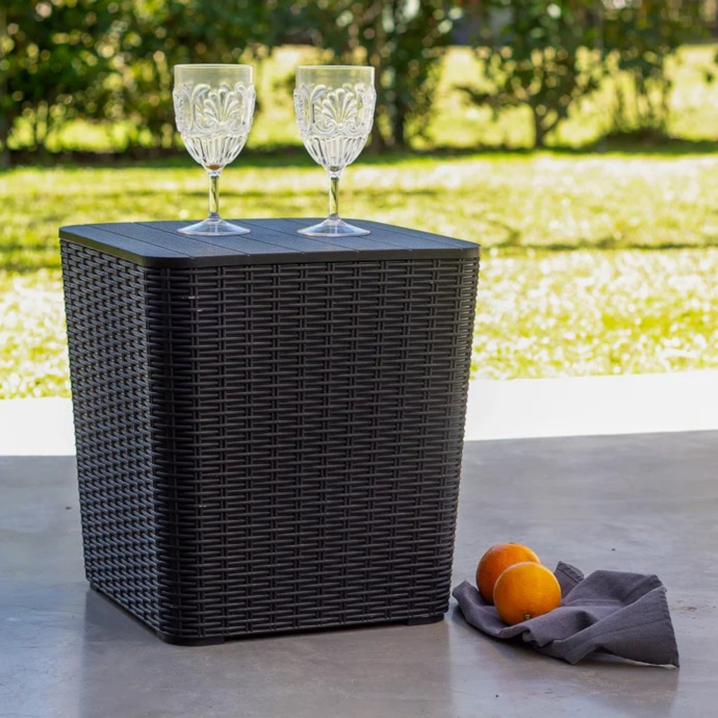 MESA GARDEN LIFE CAPRI F433001 RATTAN NEGRA