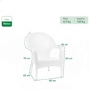 SILLON GARDEN LIFE QATAR F785600 RATTAN BLANCO