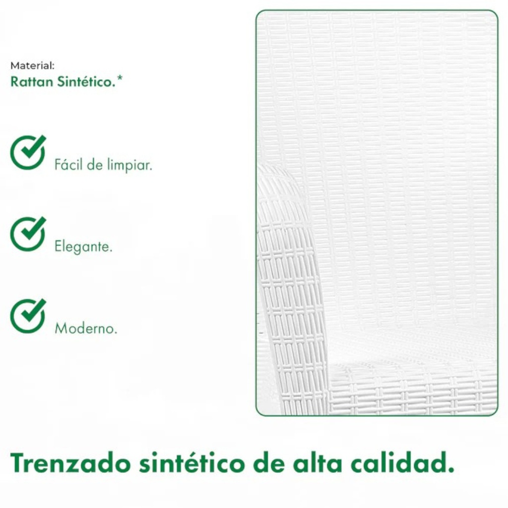 SILLON GARDEN LIFE QATAR F785600 RATTAN BLANCO