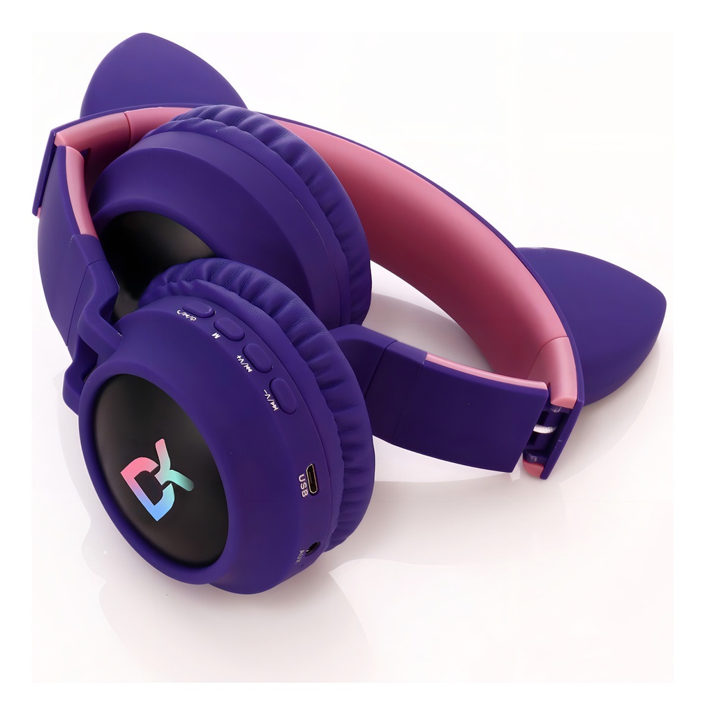 Auriculares Inalambricos Dekkin Bluetooth Vincha Orejas Gato