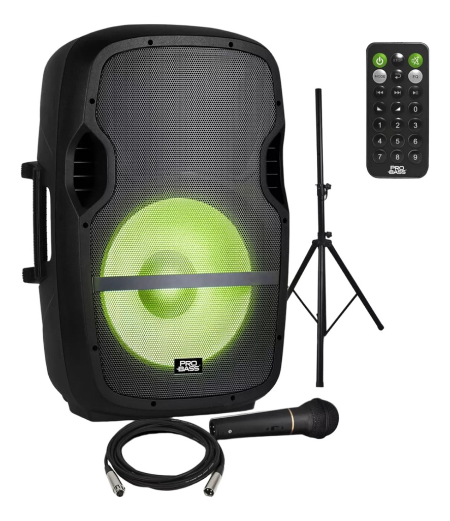 Parlante Probass Elevate Lp 15  Bt Luz Soporte