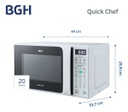 Microondas Bgh 20l Digital Eco B120db20