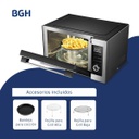 MICROONDAS BGH B330DFN24 30L AIRFRYER NEGRO