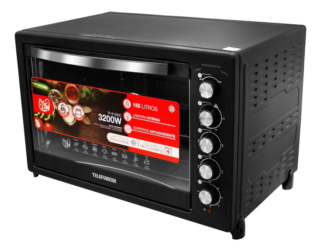 Horno Electrico Telefunken Tf-e1500c 150 Litros 3200w Spiedo