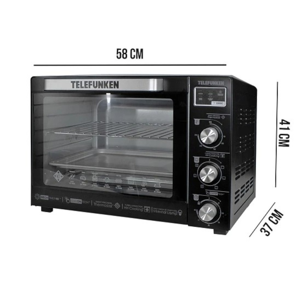 HORNO ELECTRICO TELEFUNKEN TF-E850C 80 LITROS