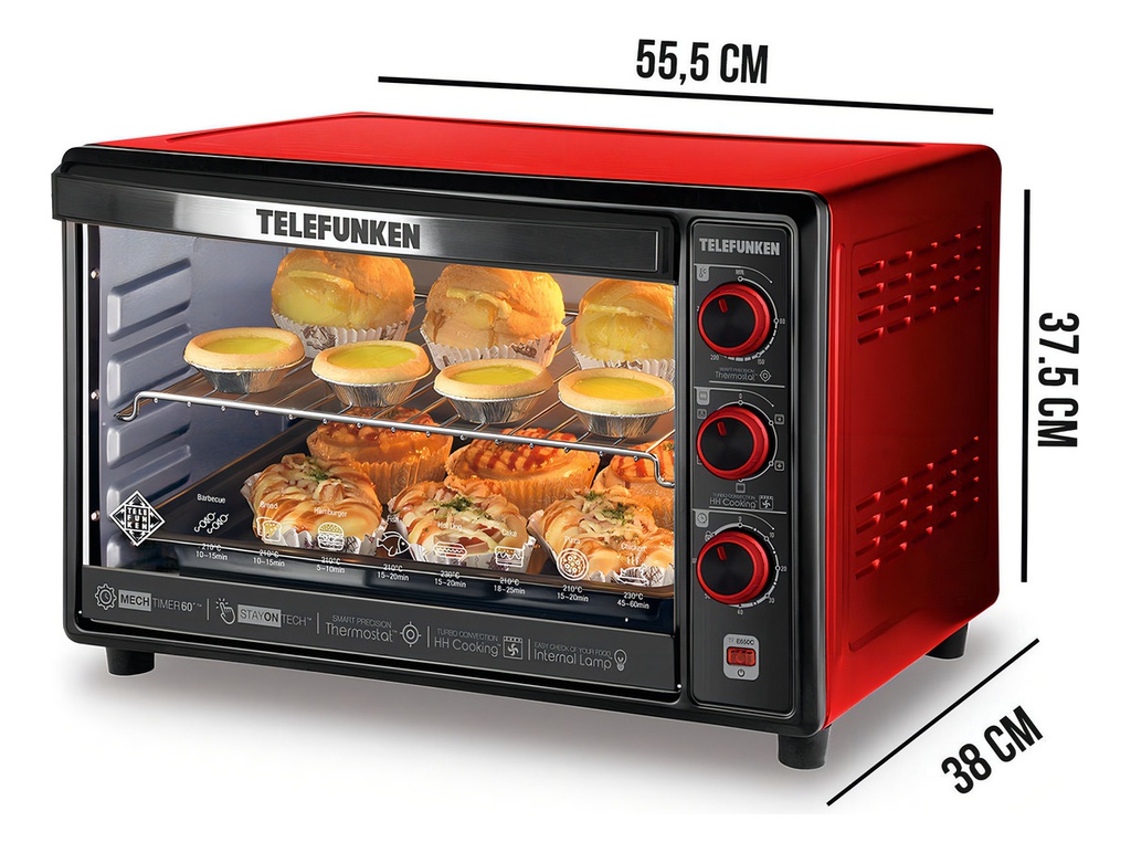 Horno Electrico Telefunken Tf-e650c 60 Litros