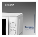 Microondas B120m20 Mecánico Quick Chef Blanco 20 Litros