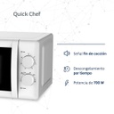 Microondas B120m20 Mecánico Quick Chef Blanco 20 Litros